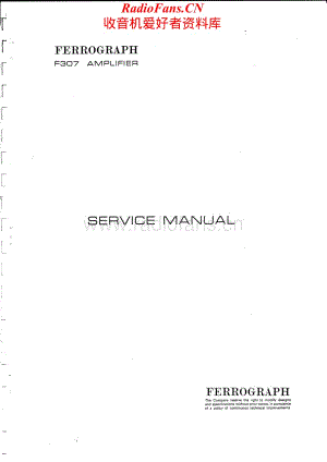 Ferguson-FerrographF307-int-sm维修电路原理图.pdf