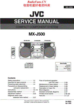 JVC-MXJ500-cs-sm维修电路原理图.pdf