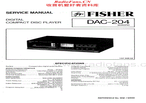 Fisher-DAC204-cd-sm维修电路原理图.pdf