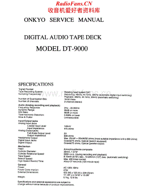 Onkyo-DT9000-tape-sm维修电路原理图.pdf