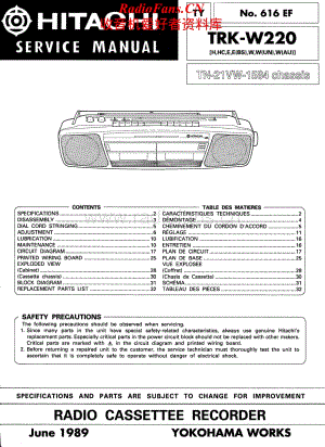 Hitachi-TRKW220-pr-sm维修电路原理图.pdf