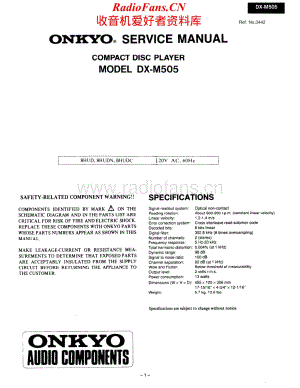Onkyo-DXM505-cd-sm维修电路原理图.pdf