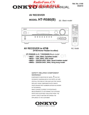 Onkyo-HTR580-avr-sm维修电路原理图.pdf