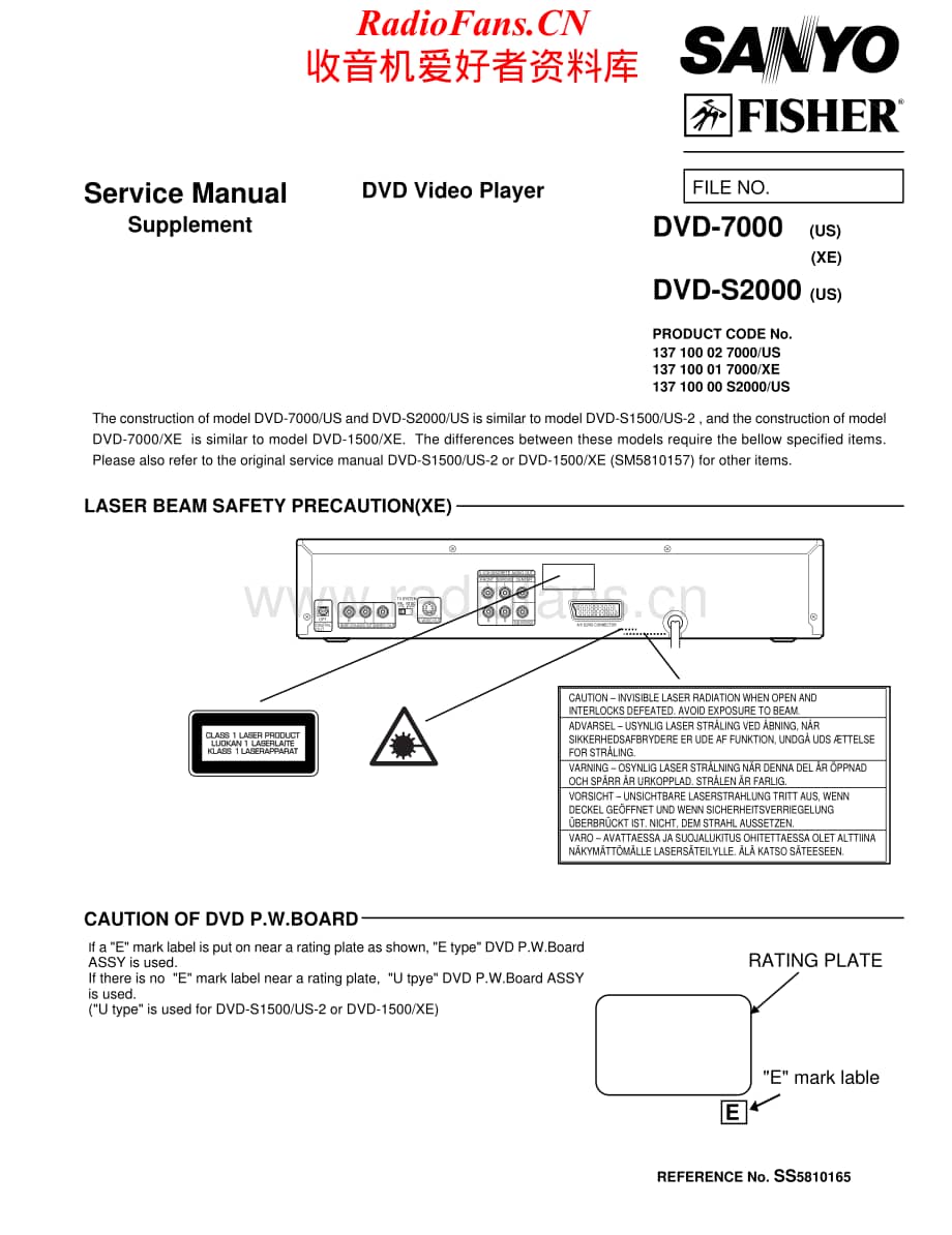 Fisher-DVD7000-dvd-sm维修电路原理图.pdf_第1页