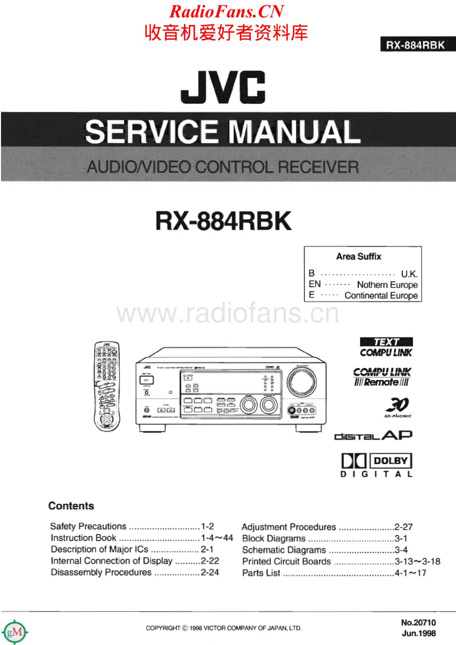 JVC-RX884RBK-avr-sm维修电路原理图.pdf_第1页