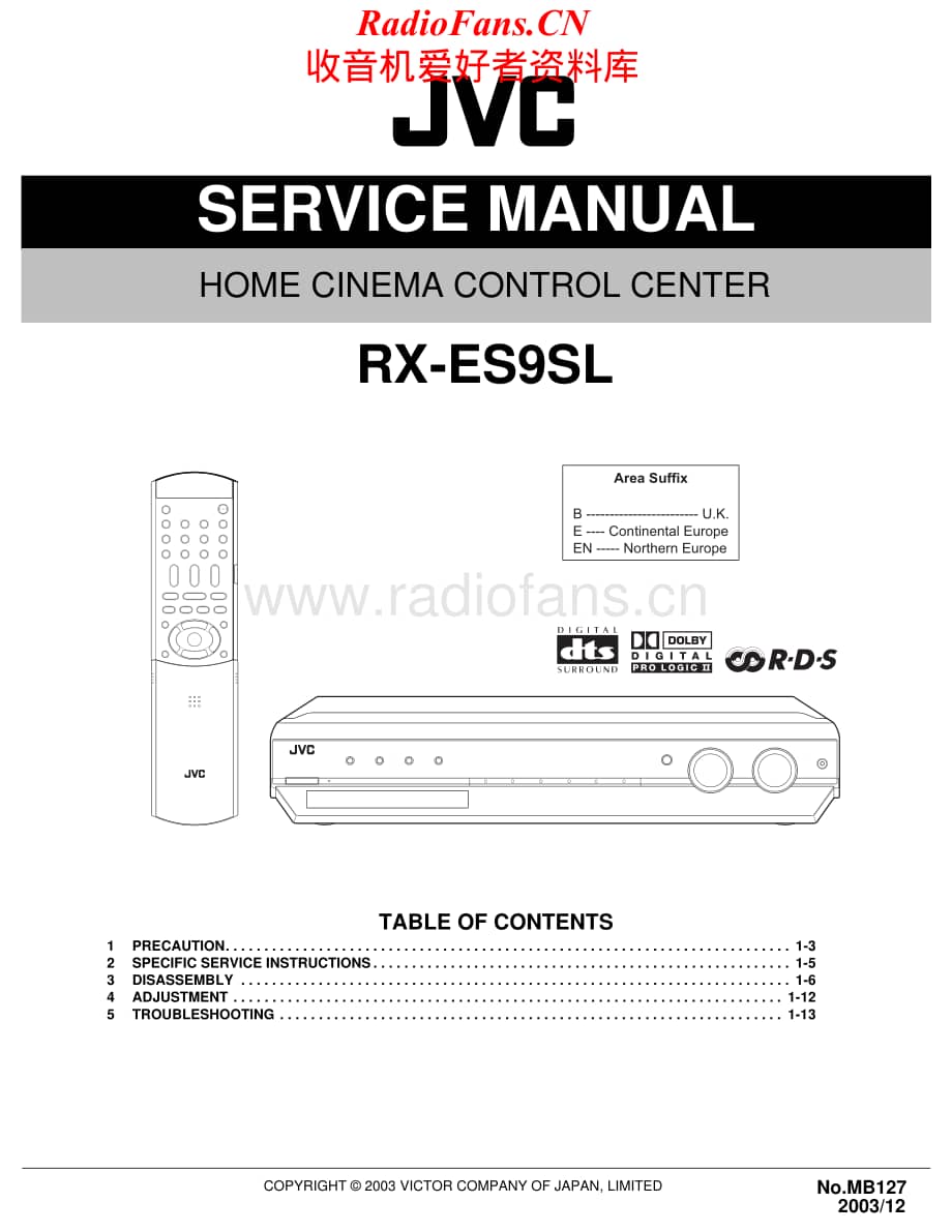 JVC-RXES9SL-hccc-sm维修电路原理图.pdf_第1页