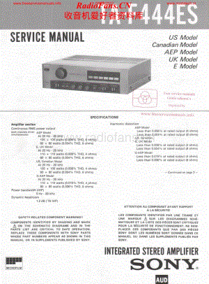Sony-TAF444ES-int-sm维修电路原理图.pdf