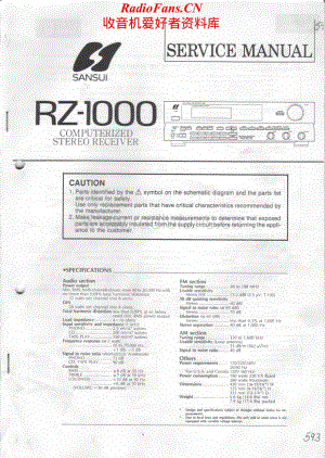 Sansui-RZ1000-rec-sm维修电路原理图.pdf