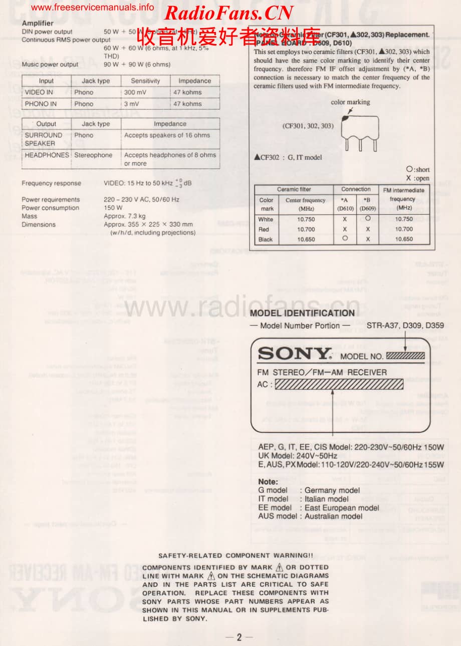 Sony-STRA37-rec-sm维修电路原理图.pdf_第2页