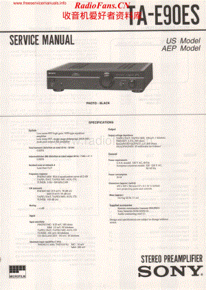Sony-TAE90ES-pre-sm维修电路原理图.pdf