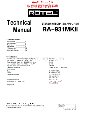 Rotel-RA931ii-int-sm维修电路原理图.pdf
