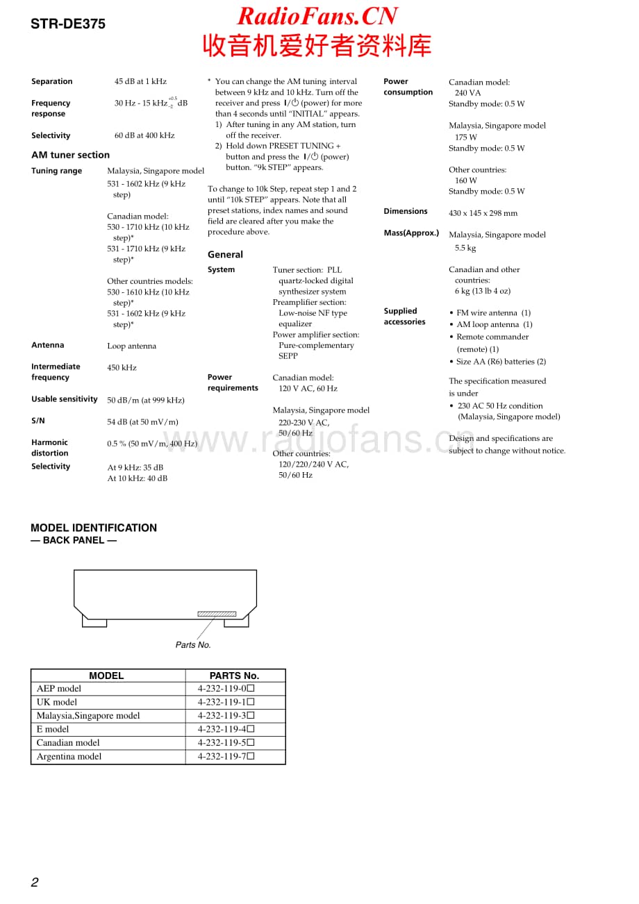 Sony-STRDE375-rec-sm维修电路原理图.pdf_第2页