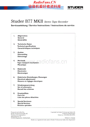 Revox-B77MKll-tape-sm1维修电路原理图.pdf