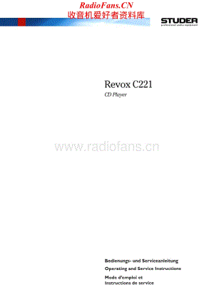 Revox-C221-cd-sm维修电路原理图.pdf