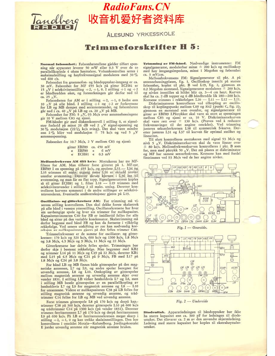 Tandberg-Huldra5-rec-adj维修电路原理图.pdf_第1页
