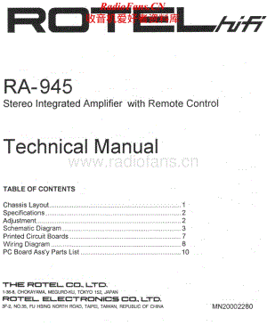 Rotel-RA945-int-sm维修电路原理图.pdf