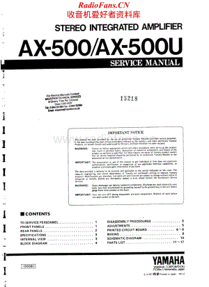 Yamaha-AX500-int-sm维修电路原理图.pdf