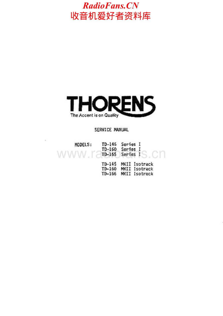 Thorens-160MKII-tt-sm维修电路原理图.pdf_第1页