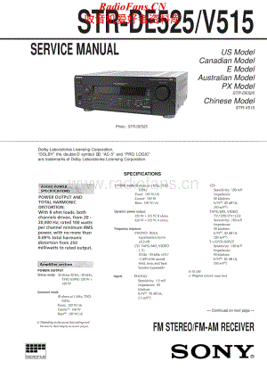 Sony-STRDE525-rec-sm维修电路原理图.pdf