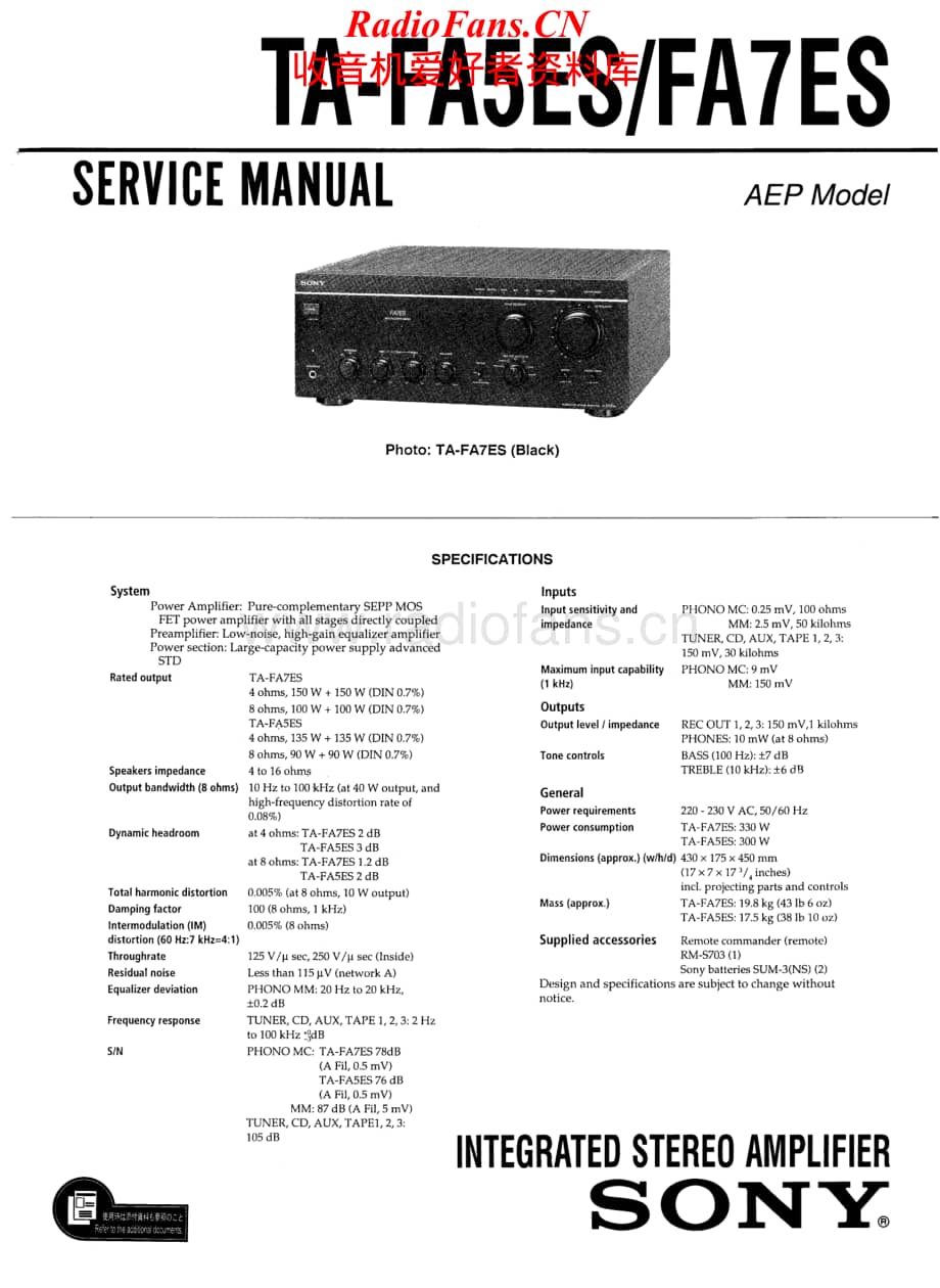 Sony-TAFA7ES-int-sm维修电路原理图.pdf_第1页