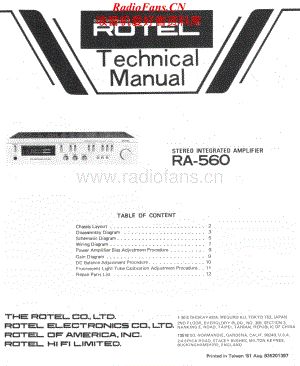Rotel-RA560-int-sm维修电路原理图.pdf