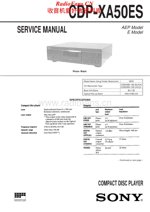 Sony-CDPXA50ES-cd-sm维修电路原理图.pdf