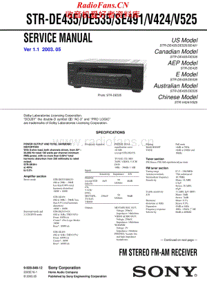 Sony-STRDSE491-rec-sm维修电路原理图.pdf