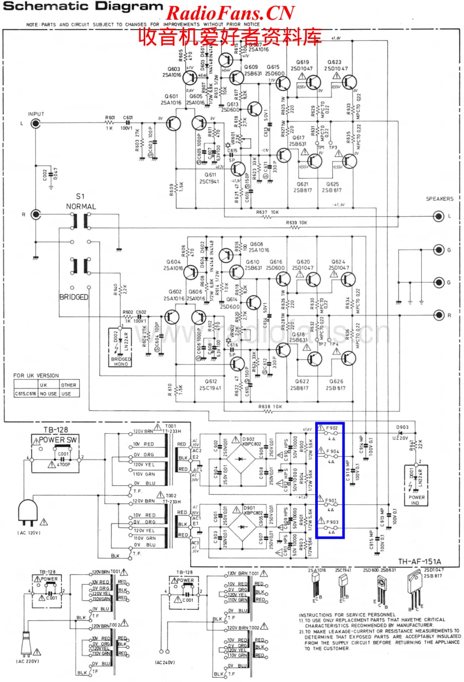 Rotel-RB850-pwr-sm维修电路原理图.pdf_第2页