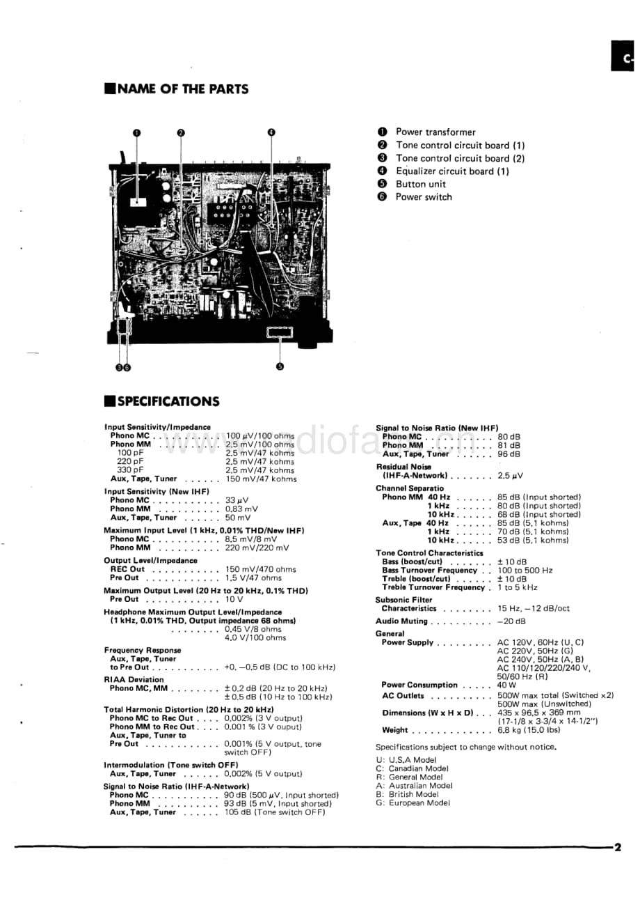Yamaha-C50-pre-sm维修电路原理图.pdf_第3页