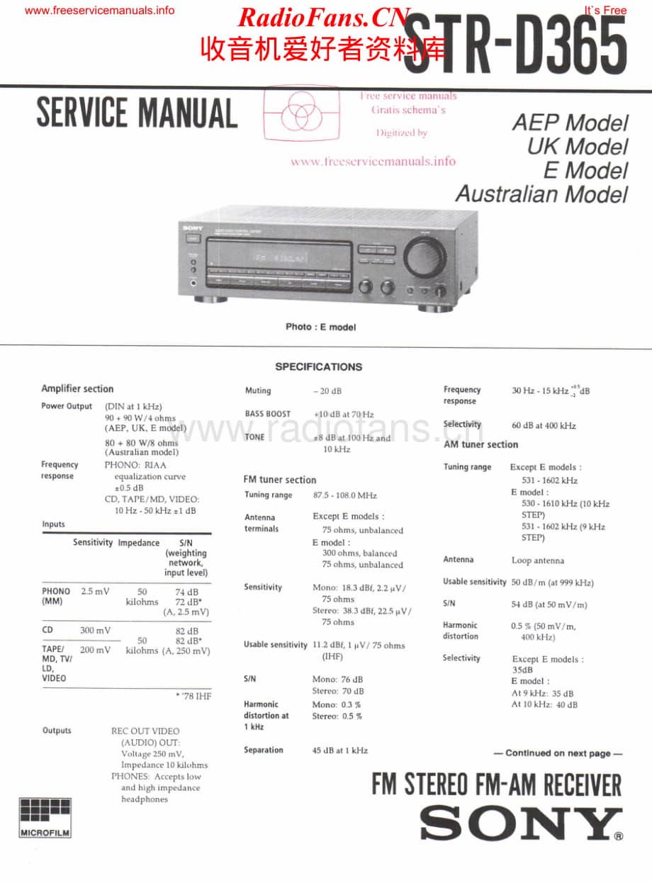 Sony-STRD365-rec-sm维修电路原理图.pdf_第1页