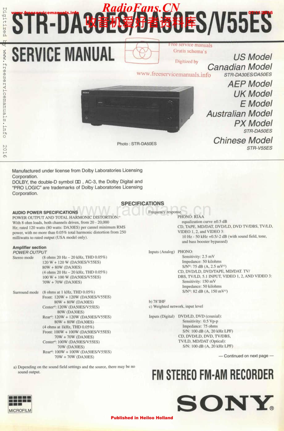 Sony-STRDA30ES-rec-sm维修电路原理图.pdf_第1页