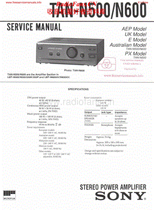 Sony-TANN600-pwr-sm维修电路原理图.pdf