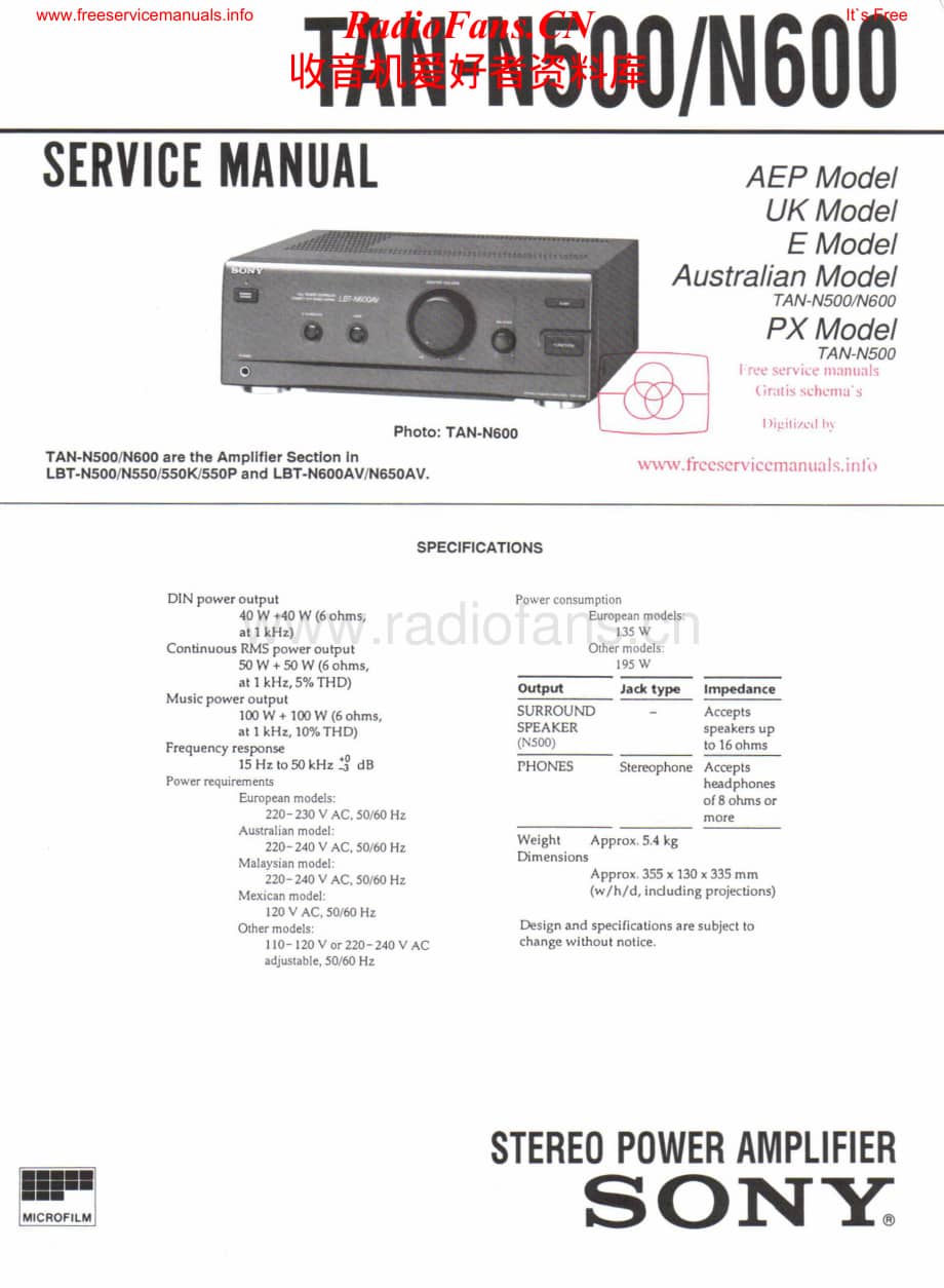 Sony-TANN600-pwr-sm维修电路原理图.pdf_第1页