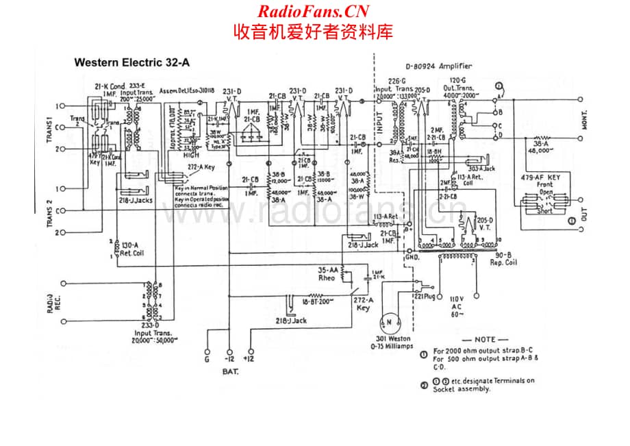 WesternElectric-WE32A-amp-sch维修电路原理图.pdf_第1页