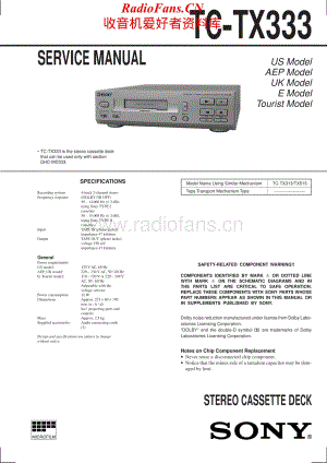 Sony-TCTX333-tape-sm维修电路原理图.pdf