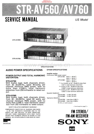 Sony-STRAV560-rec-sm维修电路原理图.pdf