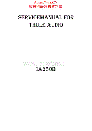Thule-Audio-IA250B-pwr-sm维修电路原理图.pdf