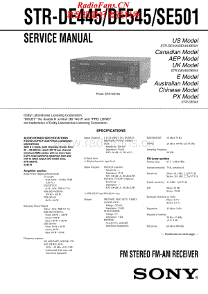 Sony-STRDE545-rec-sm维修电路原理图.pdf