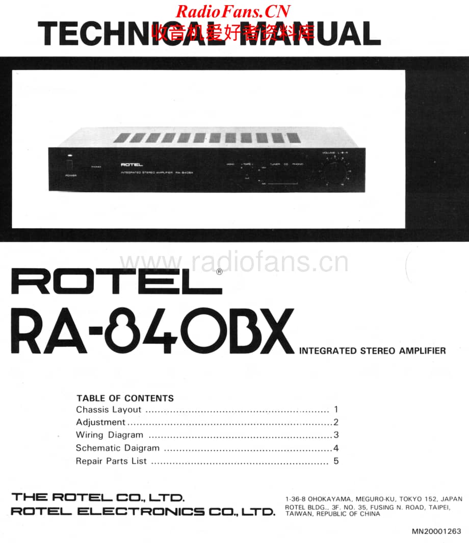 Rotel-RA840BX-int-sm维修电路原理图.pdf_第1页