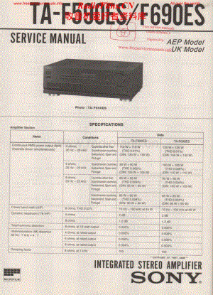 Sony-TAF690ES-int-sm维修电路原理图.pdf