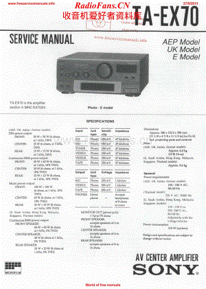 Sony-TAEX70-avr-sm维修电路原理图.pdf