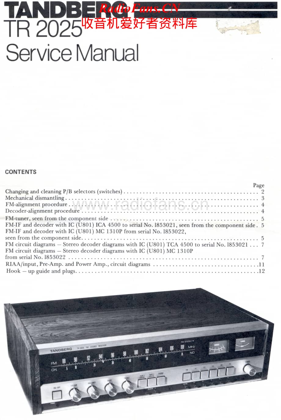 Tandberg-TR2025FM-rec-sm维修电路原理图.pdf_第1页