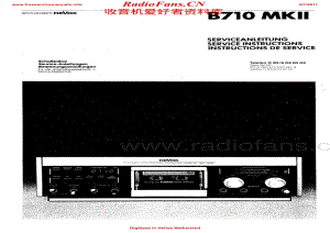 Revox-B710MKII-tape-sm维修电路原理图.pdf