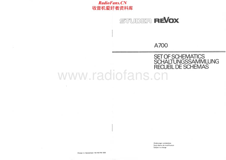 Revox-A700-tape-sm维修电路原理图.pdf_第1页