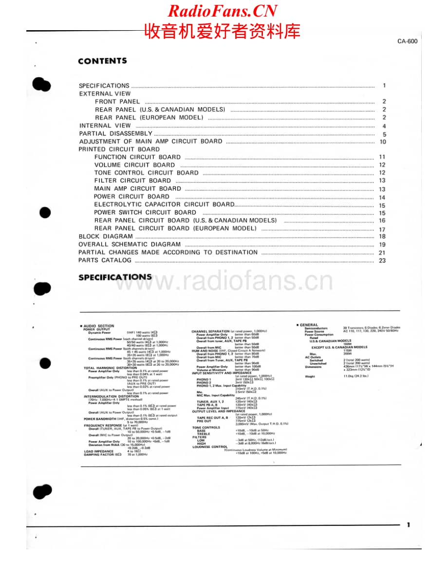 Yamaha-CA600-int-sm维修电路原理图.pdf_第2页