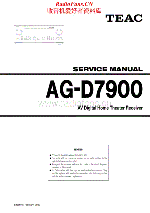 Teac-AGD7900-rec-sm维修电路原理图.pdf