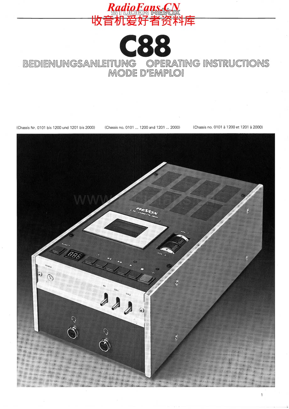 Revox-C88-tape-om维修电路原理图.pdf_第1页