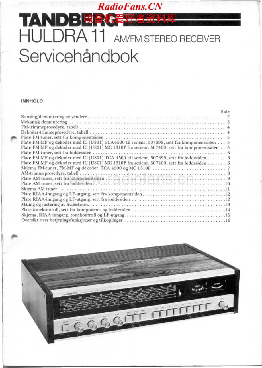 Tandberg-Huldra11-rec-sm维修电路原理图.pdf_第1页