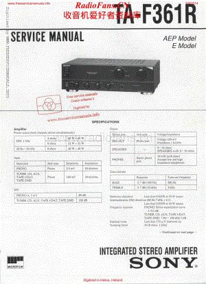 Sony-TAF361R-int-sm维修电路原理图.pdf