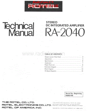 Rotel-RA2040-int-sm维修电路原理图.pdf